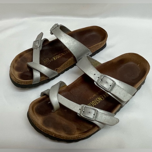 Birkenstock Shoes - Birkenstock Metallic Leather Sandals